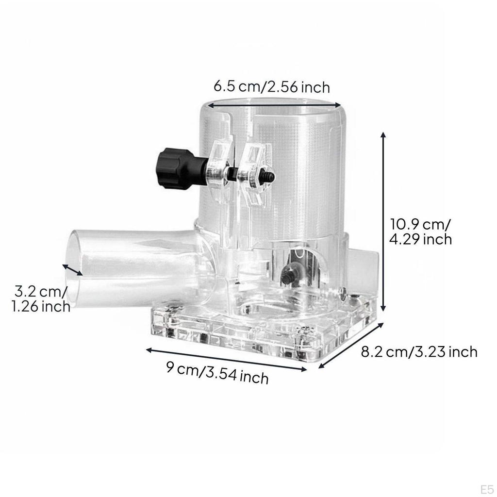 Router Dust Collection Base Thickened PC Material Transparent Trimmer