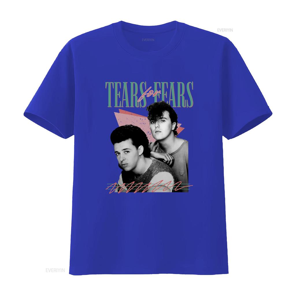 Tears For Fears Retro Band T Shirt Fans With Stylish Print Design Vintage Washed Slightly Breathable Versatile Homme Stretched