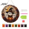 DIY Gem Art Projects Halloween Ghost/Owl Diamond Hanging Ornament Kit, Creative Crafting Supplies Painting Suncatcher, Pendant Window Decor