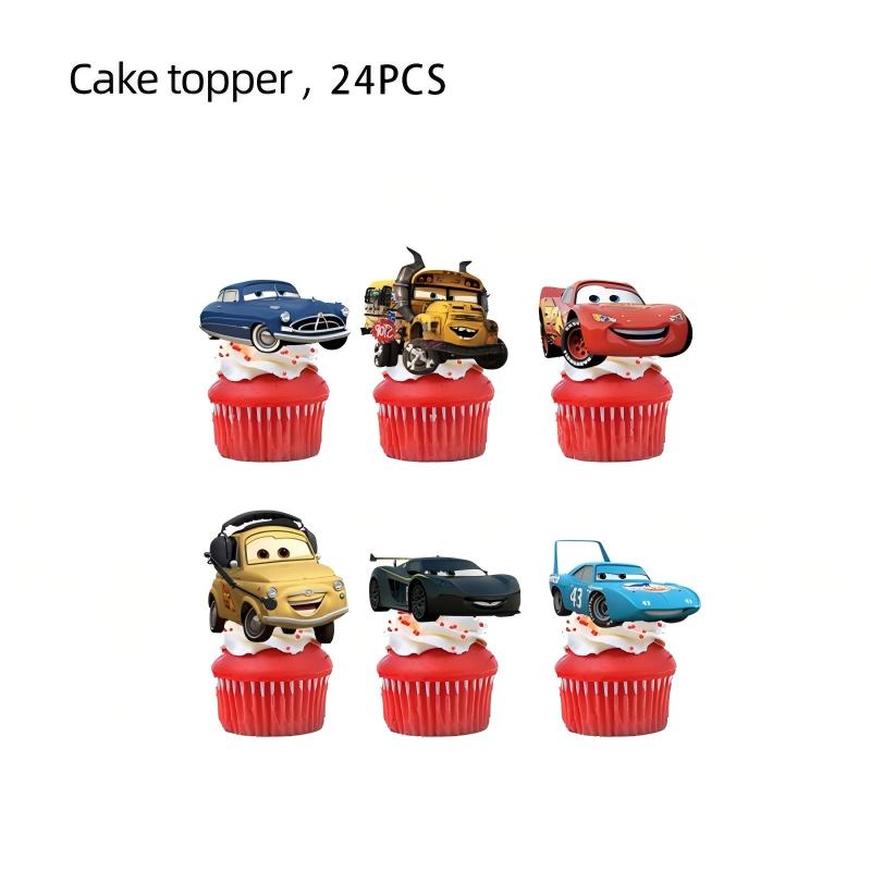 Cartoon Cars Theme Birthday Party Decoration Car Tableware Banner Tablecloth Paper Plates Cups Balloons Birthday Party Supplies