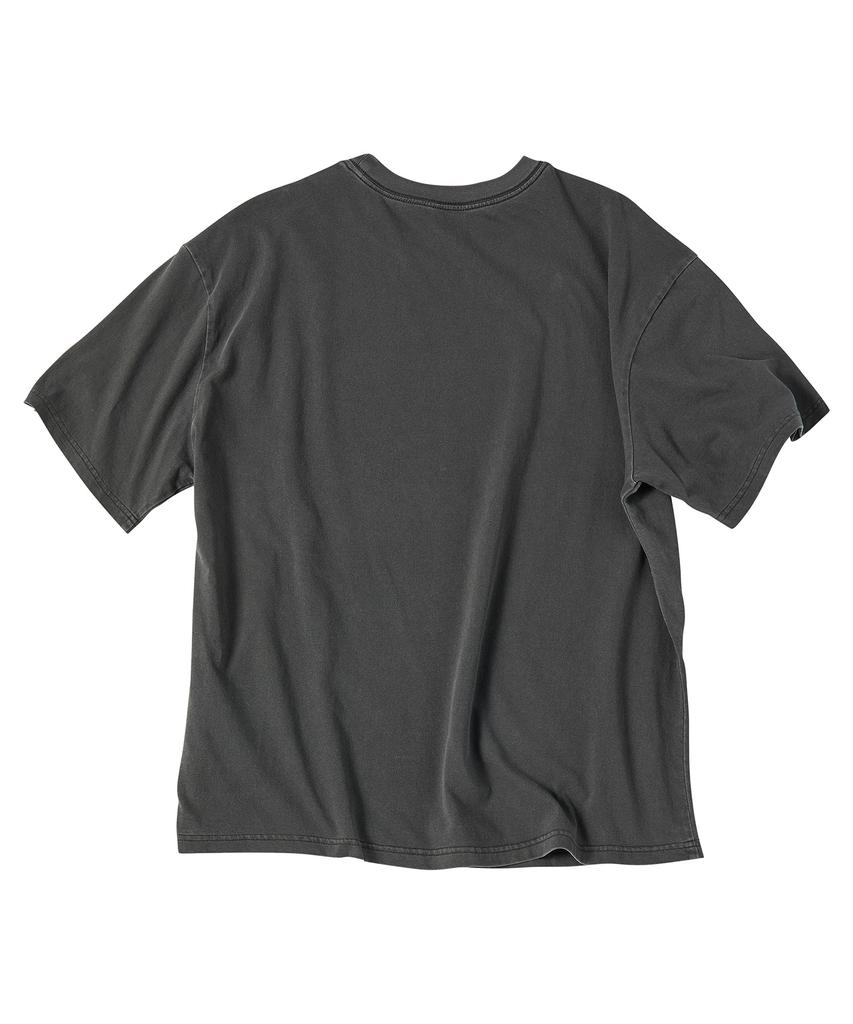 TRAVEL Calligraphy Pigment Short Sleeve T-Shirt Black Charcoal
