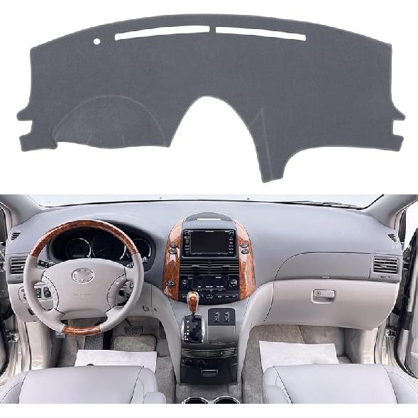 Dash Cover Mat  Fit For Toyota Sienna 2011-2014, Dashboard Cover Pad Carpet Protector (Black)