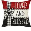 Home Decor Hearts & Hugs: Love, Kisses, and Blessings Pattern Cushion Cover Suitable for Sofa Bedroom Car Pillow Cover