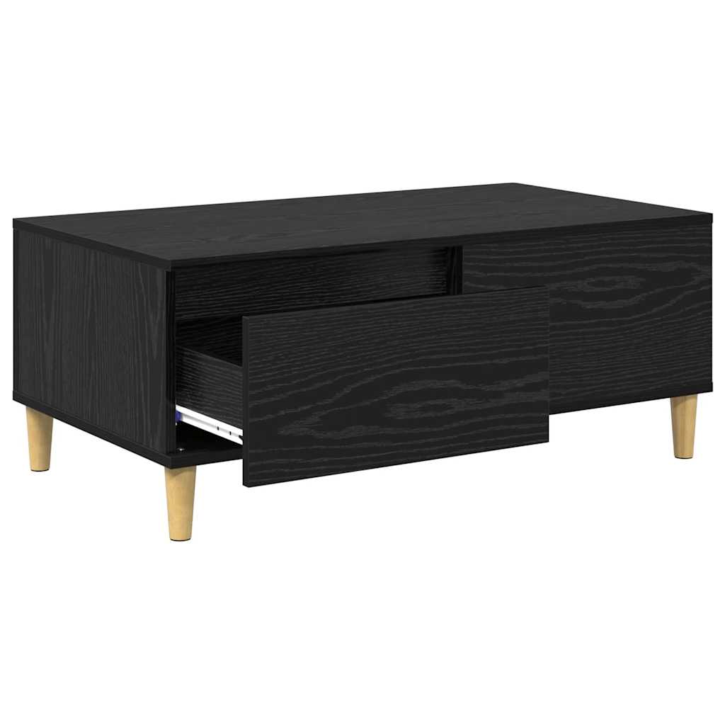 Coffee Table Black Oak Effect 90 x 50 x 35 cm Wood Based Panel