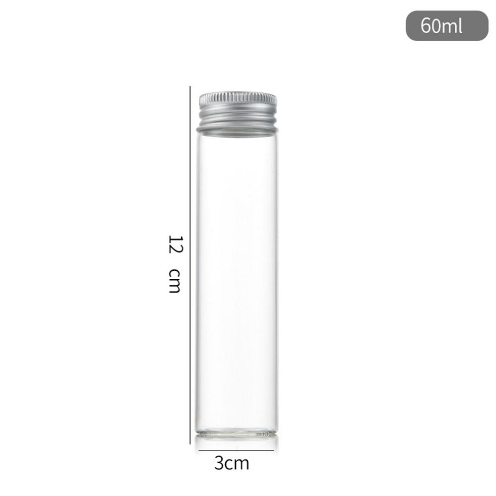 Sample Vials Transparent Glass Jars Small Bottles Clear Aluminum Lids For Samples Gifts Oils