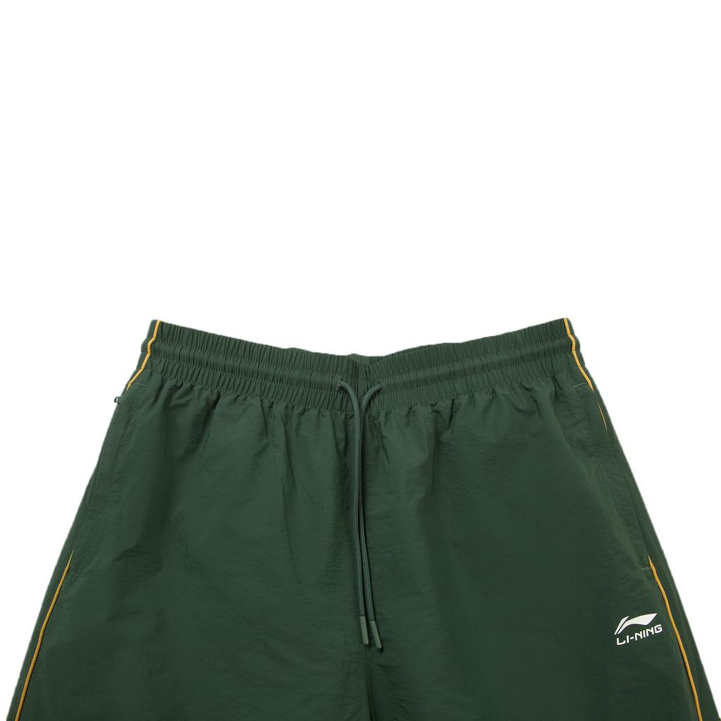 Li-Ning Mid-Rise Fashion Simple Comfortable Straight Leg Color Block Casual Pants Men bottoms AYKV737-3