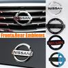 Adesivo de Emblema ABS para Grade Frontal e Porta-malas de Carro para Qashqai J11 X-Trail Kicks Navara Juke Sylphy Altima Elgrand Leaf Micra