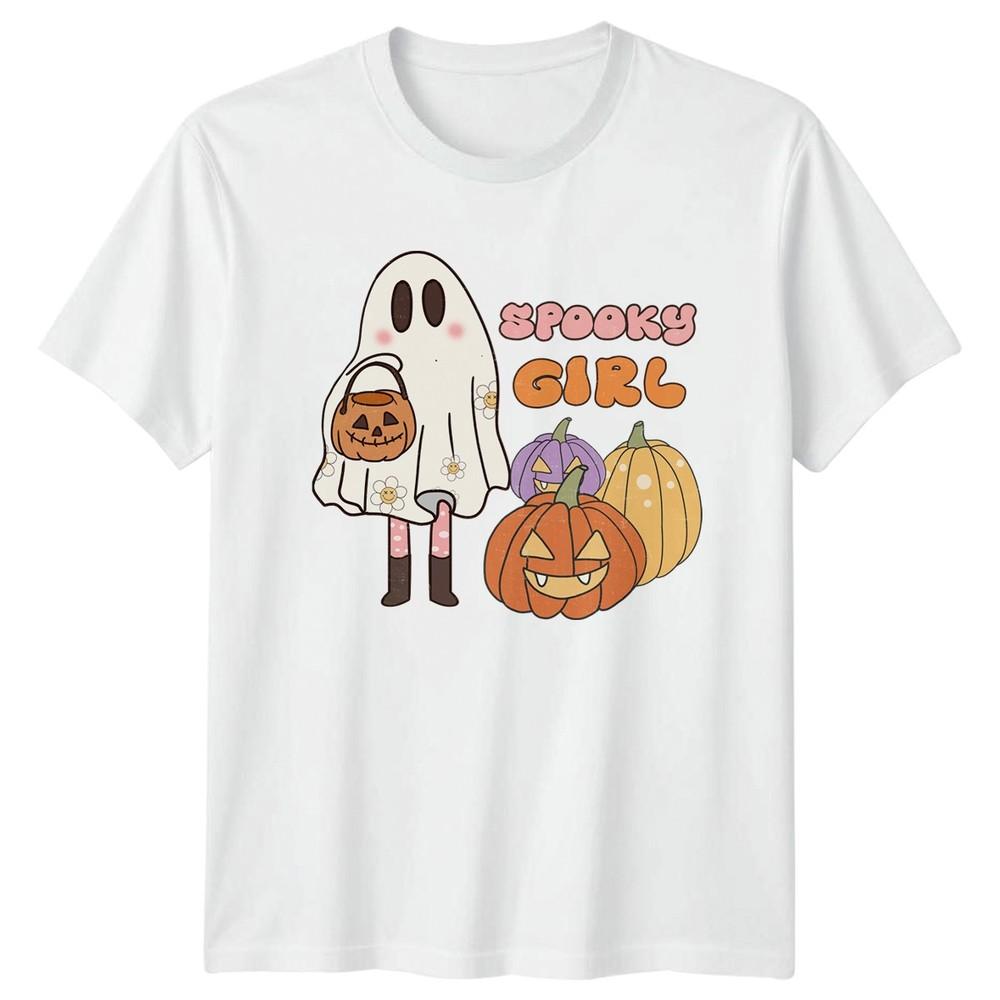 Spooky Girl Unisexs TShirt Retro Halloween Halloween Gift For Her S