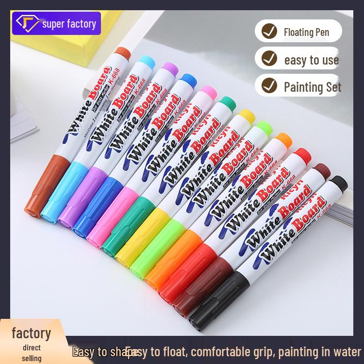 Creative Floating Whiteboard Pen for Students - Erasable, Fun, Multicolored (8 or 12 Options)