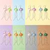 Ocean Series Dreamy Jellyfish Slimming Crystal Tassel Earrings for Girls
