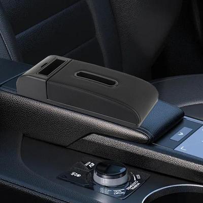 Auto-Armlehnenpolster Auto-Mittelkonsolenabdeckungen mit Tasche und Taschentuchbox Fahrzeug-Armlehnen-Schutz für die meisten Autos Fahrzeuge SUVs