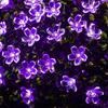 Solar Cherry Blossom LED String Lights Outdoor Decorative Flower Lights for Lawn Garden Christmas Wedding Party Home Decoration