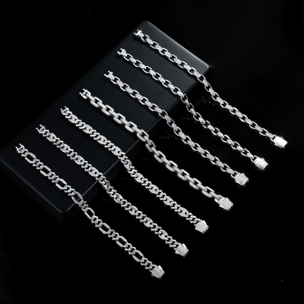 A New Spring Buckle Rhombus Zircon Bracelet Is Designed by Heavy Industry, Niche Hiphop Is Popular In Europe and the United States