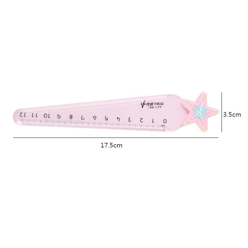 1 Piece Cute Carrot Star Sword Stationery Cartoon Drawing Kitten Straight Plastic Ruler