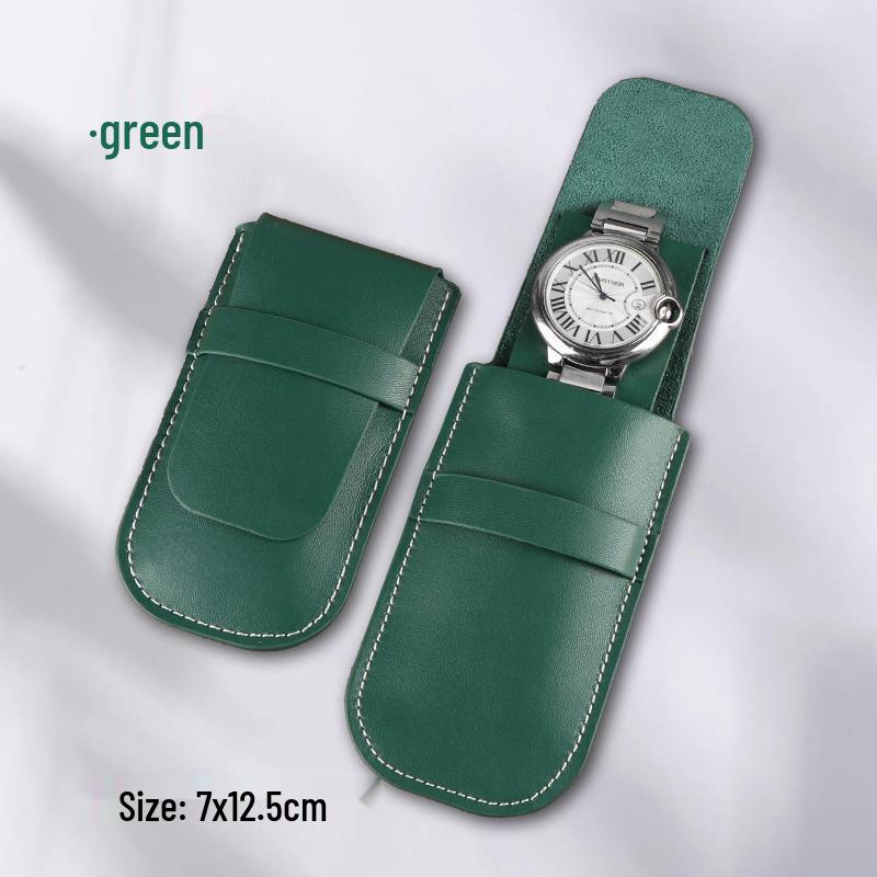 Scratch-Resistant PU Leather Watch Storage Case with Flip Cover for Quartz Wristwatches