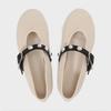 Fashion Ballet Flats for Ladies 2025 Spring Rivet Design Buckle Strap Soft Leather Women Footwear Light Comfortable Leisure Female Shoes