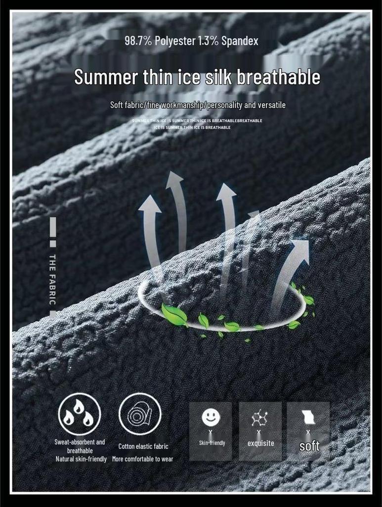 2023 Men's Korean Style Loose Casual Pants - Trendy, All-Match, Thin Summer Straight Trousers