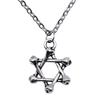 Collana Ciondolo Nodo Celtico Triquetra Stella di Davide Pendente Gioielli Vintage Boho Catena 43cm