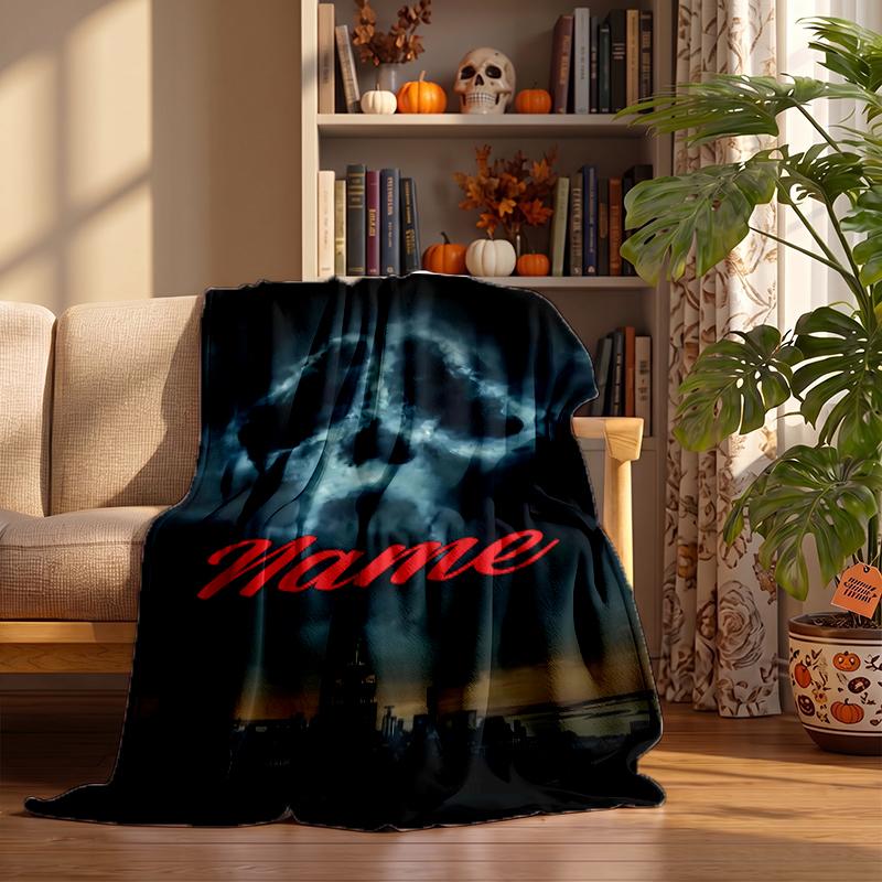 Scream Custom Flannel Blankets Soft Warm Cozy Throws for Home Decor Holiday Gifts