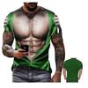 Summer New Muscular Men's 3D Digital Printed T-shirt Short Sleeved