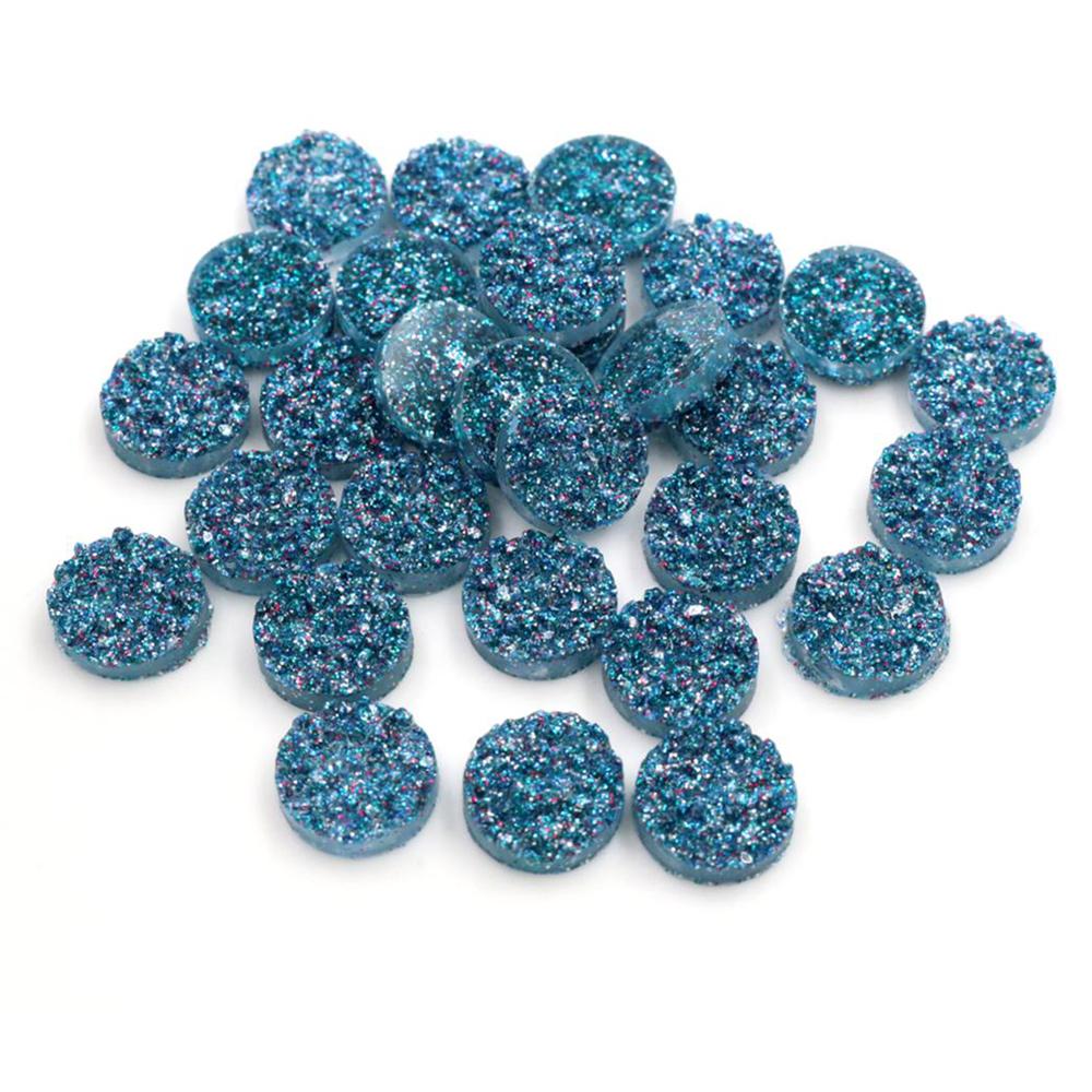 

New Fashion 40pcs 12mm Mix Color Ore Style Flat Back Resin Cabochons Cameo