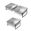 Elevated Pet Bowl with Raised Stand Stainless Steel Protect Pet's Neck Less Vomiting for Kitten Kitty Cats Small Dogs Puppy