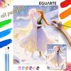 Frozen Elsa and Anna Oil Painting Handmade Diy Gifts Home Decorations