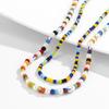 Trendy New Men's Personality Rice Bead Colorful Necklace Bohemian Style Necklace Set