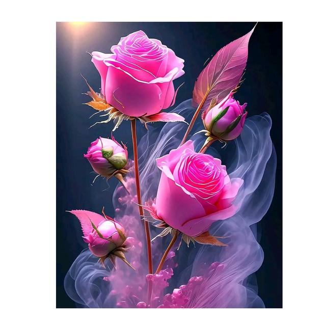 

DIY 5D алмазная живопись красочные цветы тюльпана Новый 2023 Мозаика Искусство Алмазная вышивка Наборы для вышивки крестом Кристалл Домашний декор U80 round 40x30cm синий