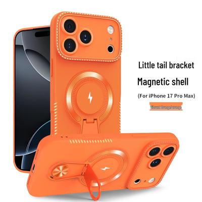 Magnetický kryt s podpěrkou Little Tail Stand pro iPhone 17 Pro Max - Odolný proti pádu, měkký kryt s velkým průzorem.