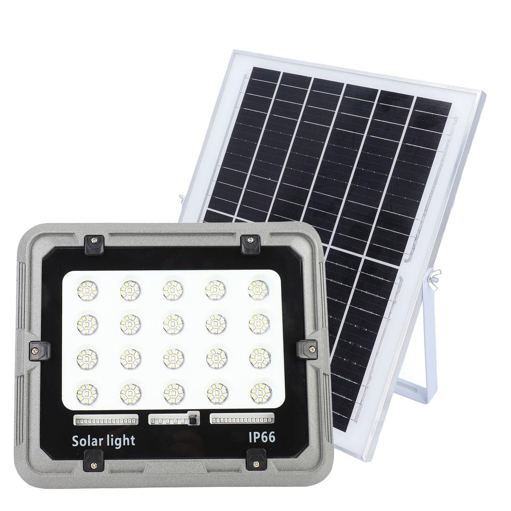 Kit Lampă Solară LED 200W 160 LED-uri IP66 Rezistent la Apă Telecomandă Kit Proiector Solar pentru Perete