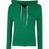 Polo Solid Color Logo Embroidered Hooded Zip-Up Long Sleeve Knit Sweater Women Sweater Green 211959124-003
