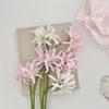 2 Heads Artificial Higanbana Flower Real Touch Handmade Simulation Lycoris Flower Plastic Silk Faux Flowers