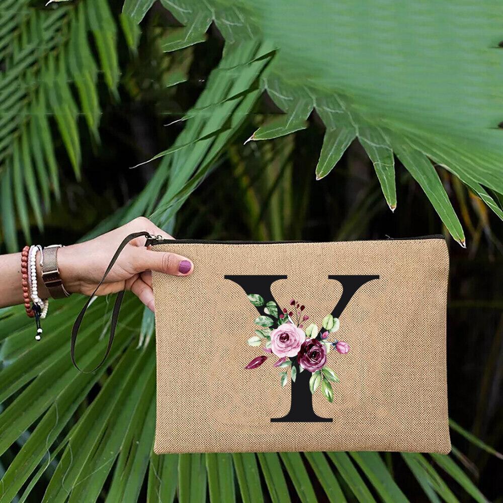 Простой льняной клатч на запястье — фото 24