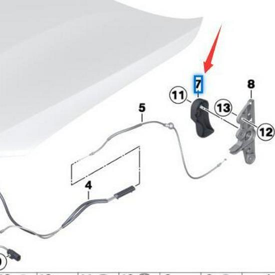 BMW Hood Handle for 1 Series F20 & 3 Series F30 (51237309606)