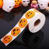 50-500pcs DIY Decorative Labels Halloween Party Favors Supplies Round Halloween Label Sticker Cute Smile Pumpkin Seal Sticker