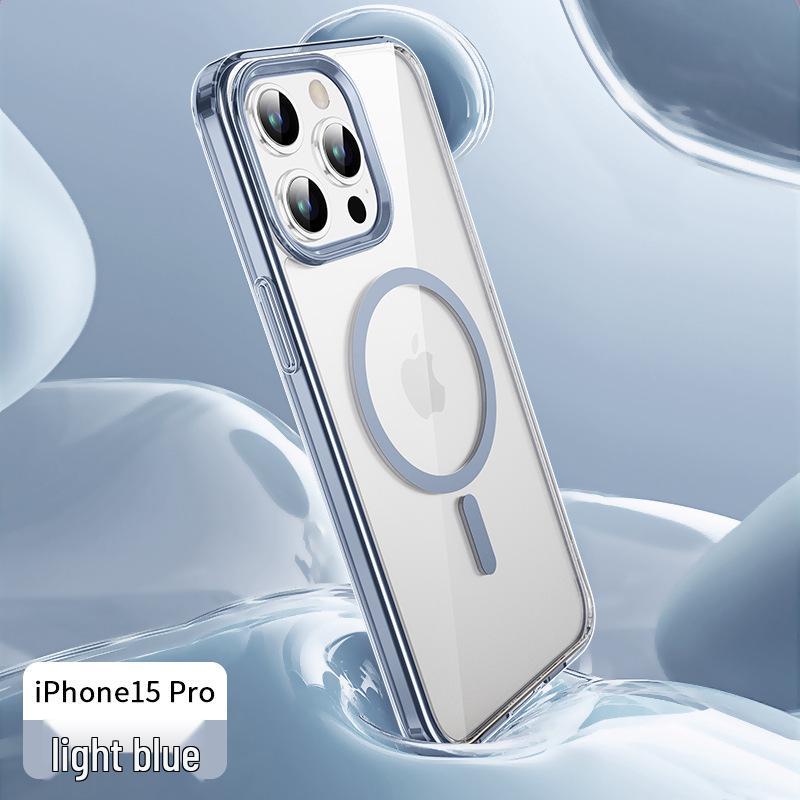 iPhone 14/15 Transparent Airbag Anti-Drop Case with Back Panel