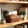 Wiederverwendbarer Badezimmer-Tissue-Spender, faltbare PU-Lederbox, Mehrzweck-Schreibtisch-Aufbewahrungsorganizer, Schreibtisch-Box, einfacher Stil, Serviettenhalter,