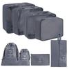 8Pcs/Set Clothing & Daily Necessities Storage Bag Compressible Packaging Portable Travel Waterproof Suitcase Luggage Organizer