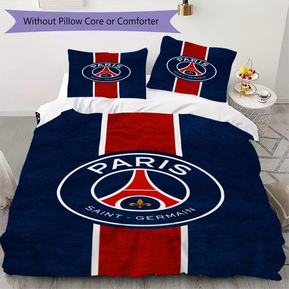 

Paris Saint Pattern Bedding uilt Set uilt Cover Pillowcase Home Decoration Birthday Gift (1 * duvet cover + 2 * pillowcase without core)75 135x200cm