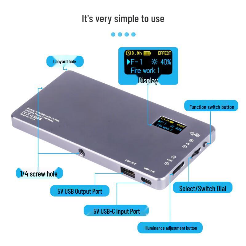 Zhipai ZP-R30 RGB LED Pocket Fill Light