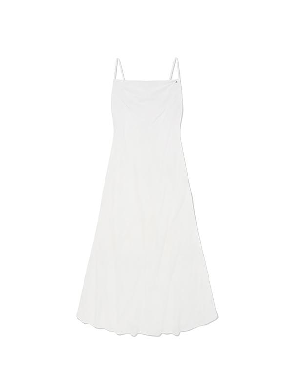 Kirsh Back-Point Maxi Sleeveless Dress [Ivory]