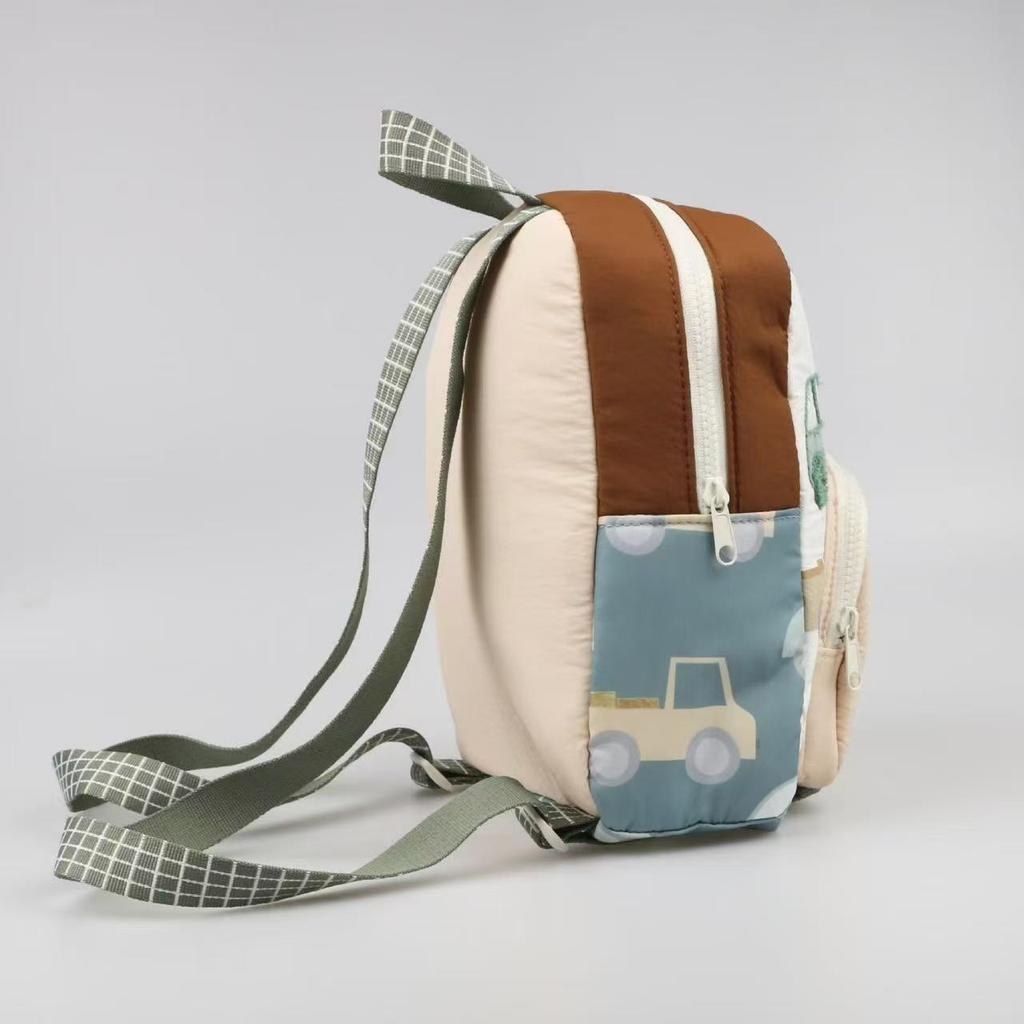 Rucsac Personalizat pentru Copii cu Broderie Mașină - Geantă de Scutec Personalizată cu Nume pentru Copii Mici, Geantă de Plimbare pentru Băieți și Fete, Drăguț Școlar Trav