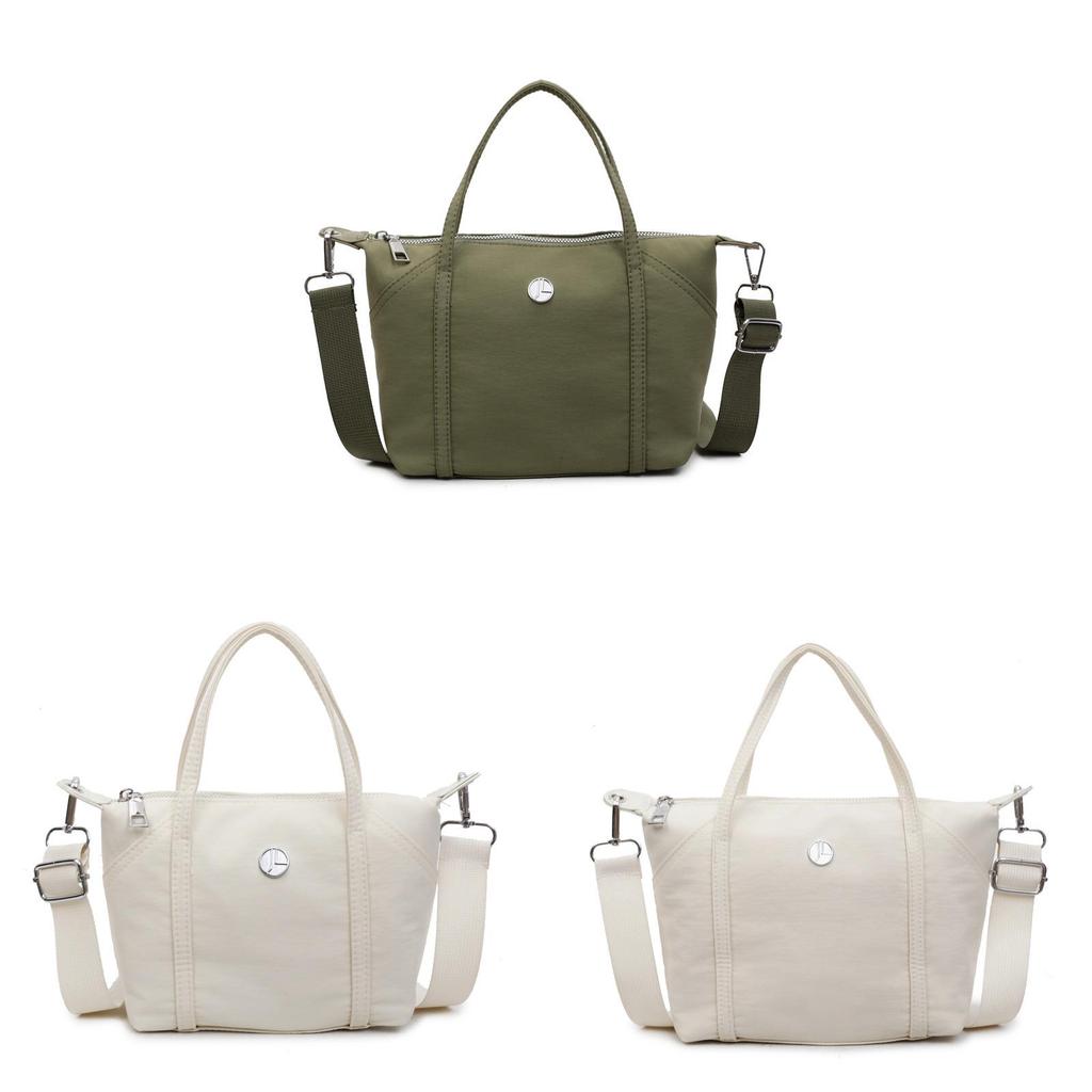Classic Nylon Tote Bag For Women With Zipper Closure For Daily Use