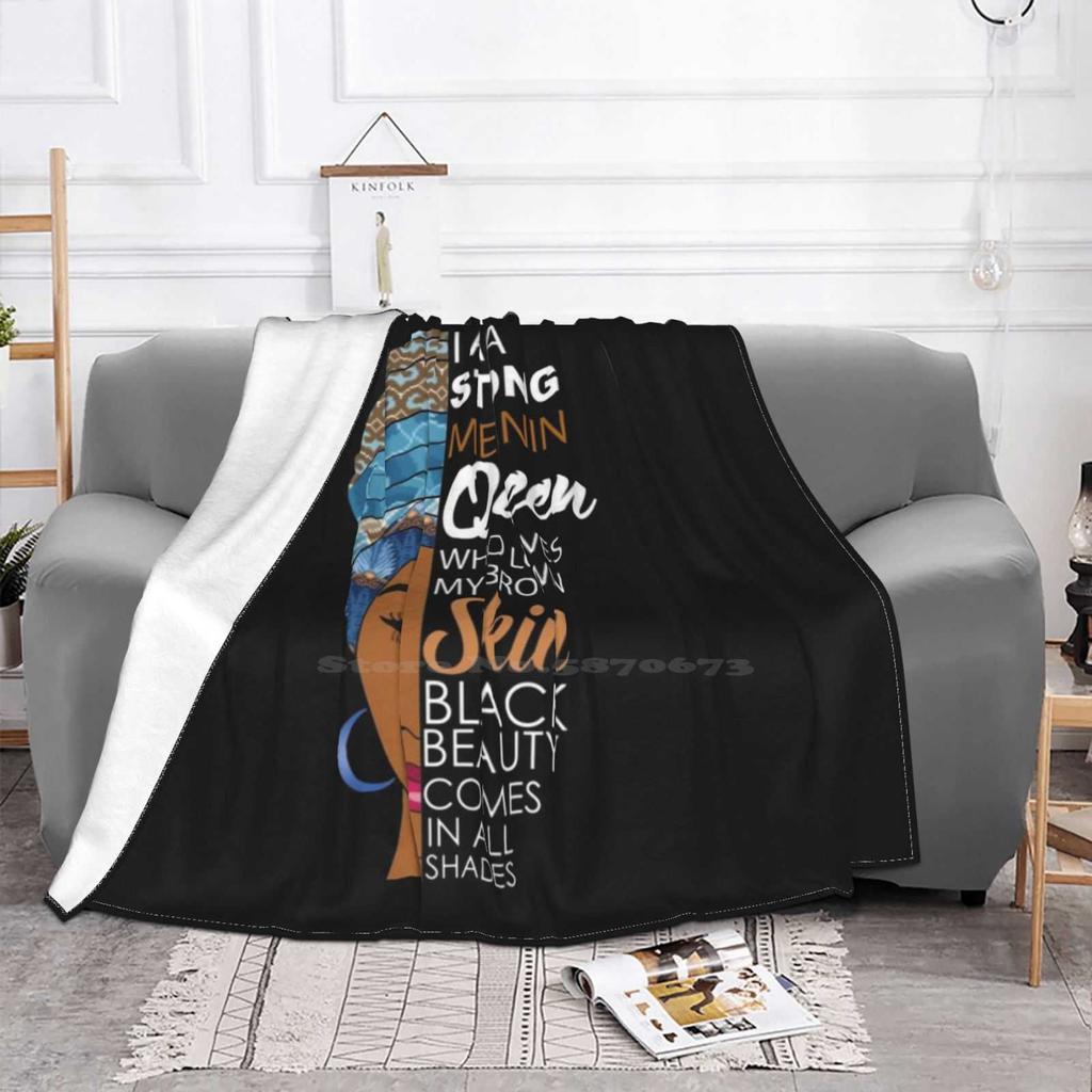 Strong Black Melanin Queen Latest Super Soft Warm Light Thin Blanket Melanin Queen Melanin Poppin Black Queen Ethnic