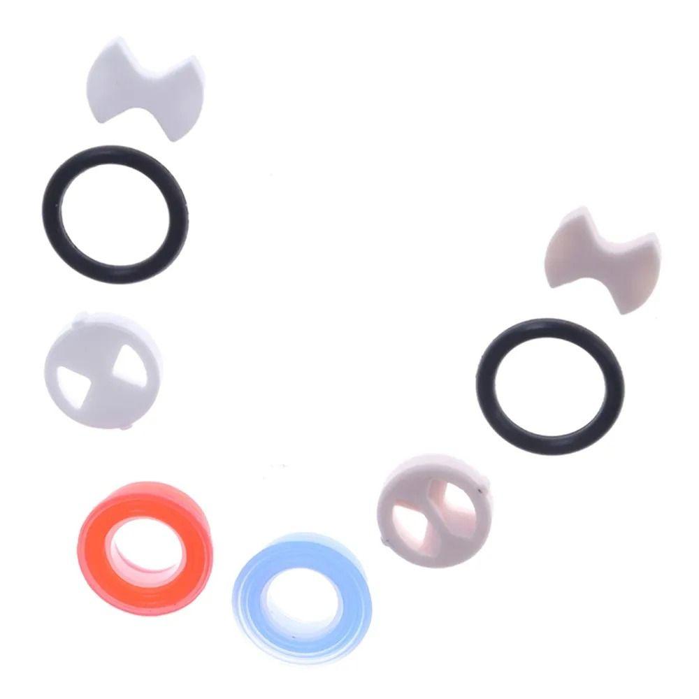 8Pcs/set With 2 O-ring Gasket Ceramic Disc Silicone Washer Replacement Valve Gasket