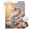 3D Pearl Painting Kit Dragon Design Frameless DIY Bead Art Canvas Leisure Handmade Craft for Bedroom Wall Decor