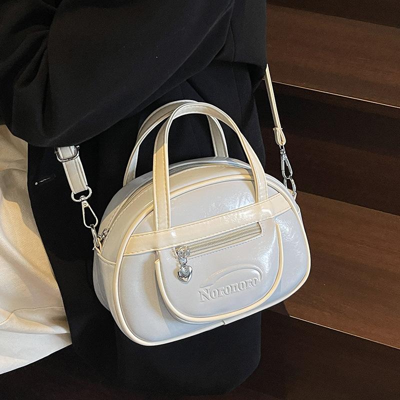 Korean sweet candy color small fresh versatile portable Boston bag women's high-end texture commuter fashion messenger bag