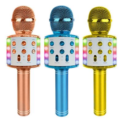 Drahtloses Karaoke-Mikrofon, Bluetooth, tragbares Handmikrofon, Audio-Lautsprecher, Heim-KTV-Player, Musikalischer Bühnengesang mit LED-Leuchten