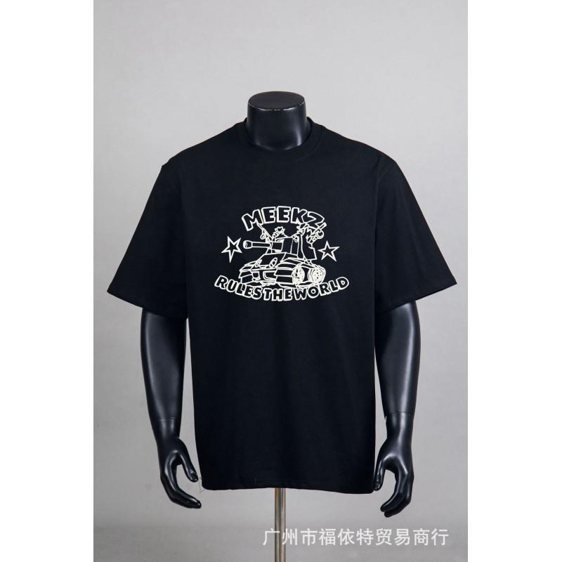 Corteiz Alcatraz Vintage Print T-Shirt Herren Damen Streetwear Lockerer Schnitt Kurzarm Tee